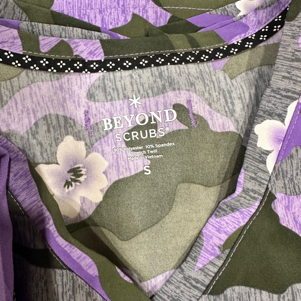 Beyond Scrubs Women's PurpleGreen Scrub Set - solid lavender top/bottom SOLD